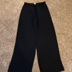 Aritzia Wilfred Black Lodge Crepe Elastic Waist Pants